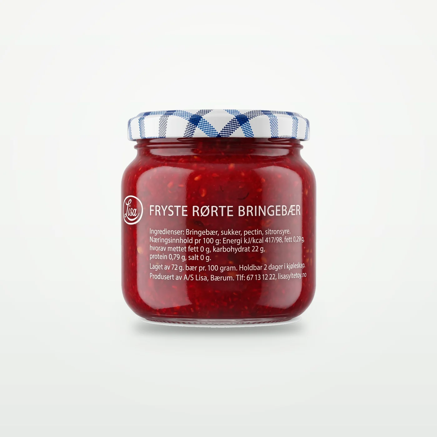 Fryste rørte bringebær